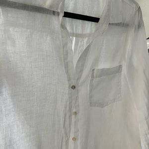 SALE!!! Bella Dahl white linen shirt